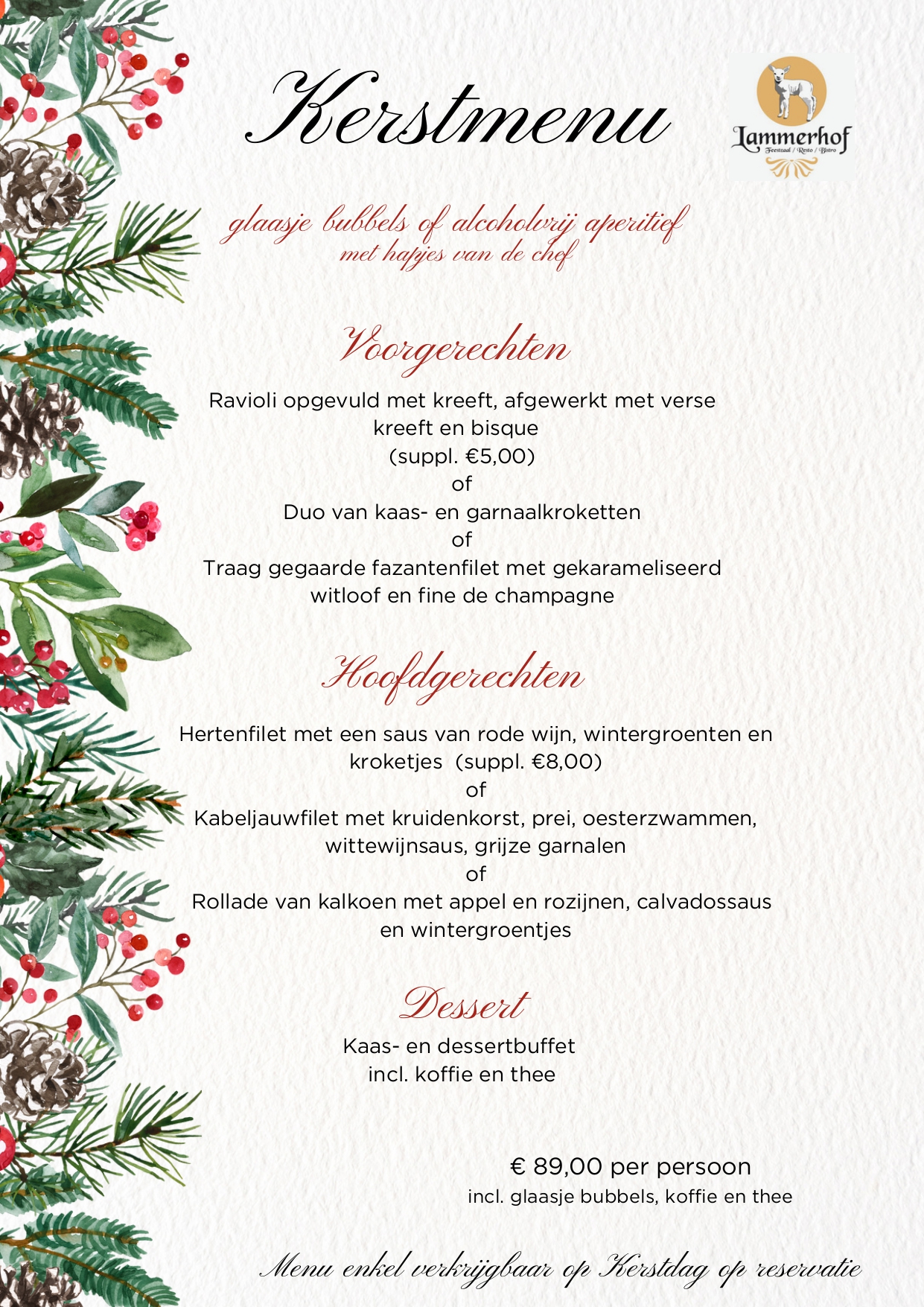 kerstmenu 2025